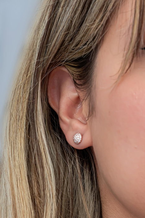 Heliophilia Silver Pendientes de Plata de Ley 925 con Baño de Oro Rosa y Circón Heliophilia Silver Pendientes de Plata de Ley 925 con Baño de Oro Rosa y Circón
